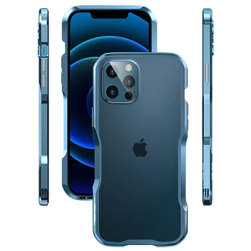 Оригинальный металлический бампер для iPhone 12 11 Pro X XS Max XR 8 7 PLUS SE 2020 чехол с