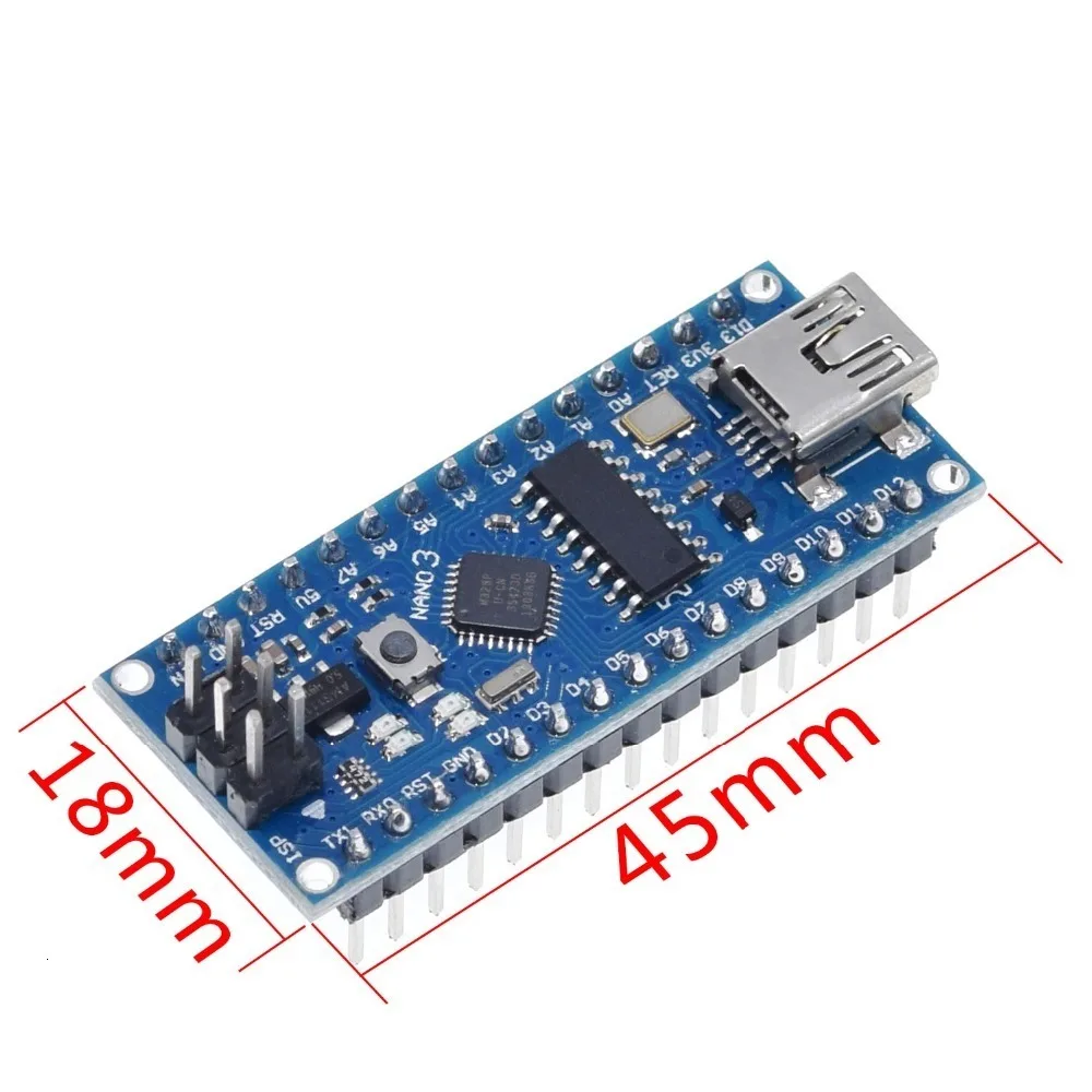 Мини-usb с контроллером загрузчика Nano 3,0 совместимый для arduino CH340 USB драйвер 16 МГц NANO V3.0 Сварка Atmega328 хорошее