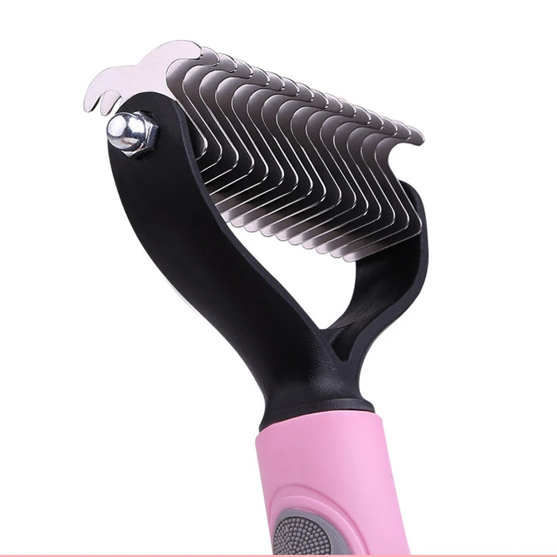 

dog brush double-sided hair removal comb and hair removal tool used to remove mats and tangles the best pet grooming brush