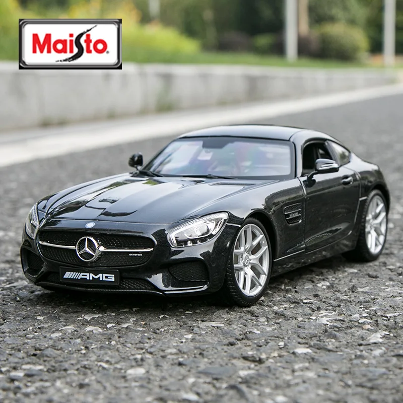 Модель автомобиля Maisto 1:18 Mercedes Benz SLS AMG черная модель из сплава коллекция украшений