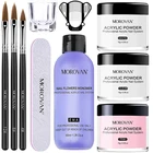Акриловый гель для ногтей MOROVAN, 40120 мл, акриловый жидкий лак для наращивания ногтей, прозрачная пудра для быстрого наращивания, с кисточкой для салона ногтей