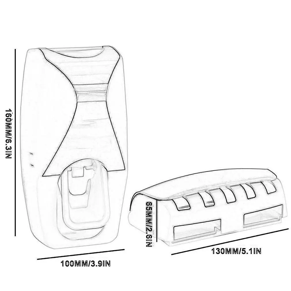 

Automatic Toothpaste Dispenser Wall Mount Dust-proof Toothbrush Holder Wall Mount Storage Rack Bathroom Accessories Set