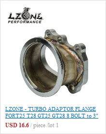 LZONE-нержавеющая сталь 304 T3 T3/T4 турбо коллектор Впускной фланец JR4808-SS