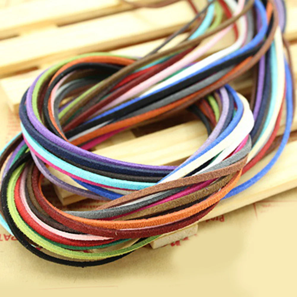 

Jewelry making bracelet 3mm Faux Suede String Jewelry Making Bracelet DIY Velvet Leather Thread Cord Jewelry findings