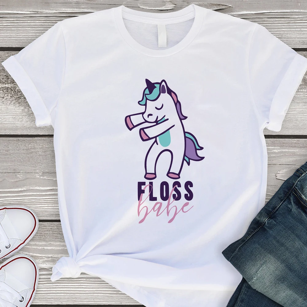 

Funny Unicorn Summer Casual Women's shirt Hipster Versatile High Brand Personality Harajuku Style T-shirts