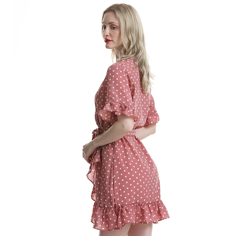 Платье в горошек платье с принтом женское сексуальное облегающее повседневное