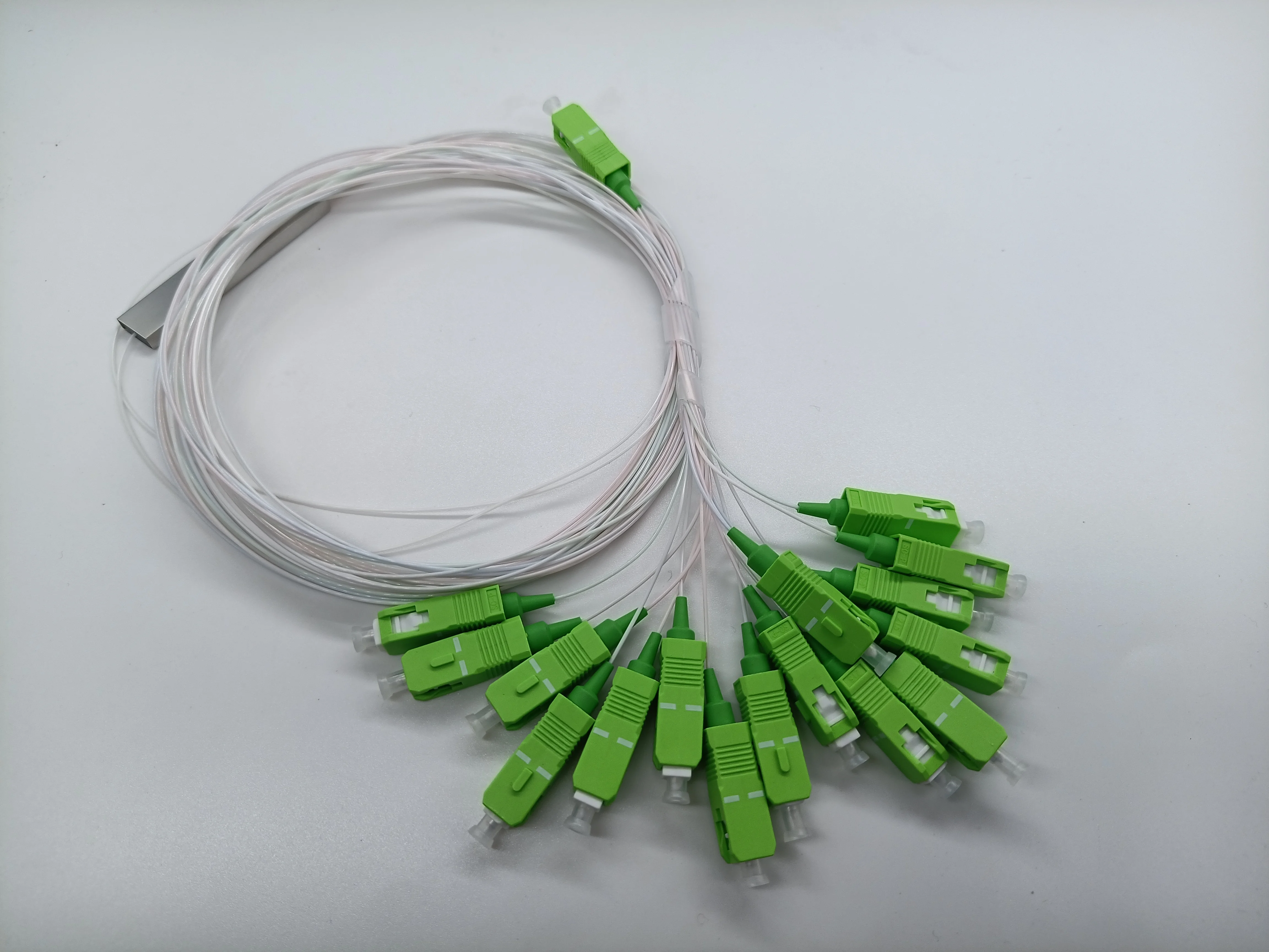 

1x16 SM SC APC PLC Fiber Splitter pigtail optic splitter 0.9 High quality fiber optic splitter