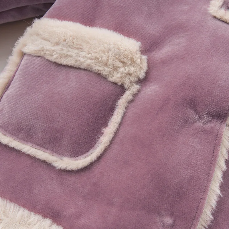 DB11462 dave bella/зимнее милое пальто с карманами для маленьких девочек Детские топы