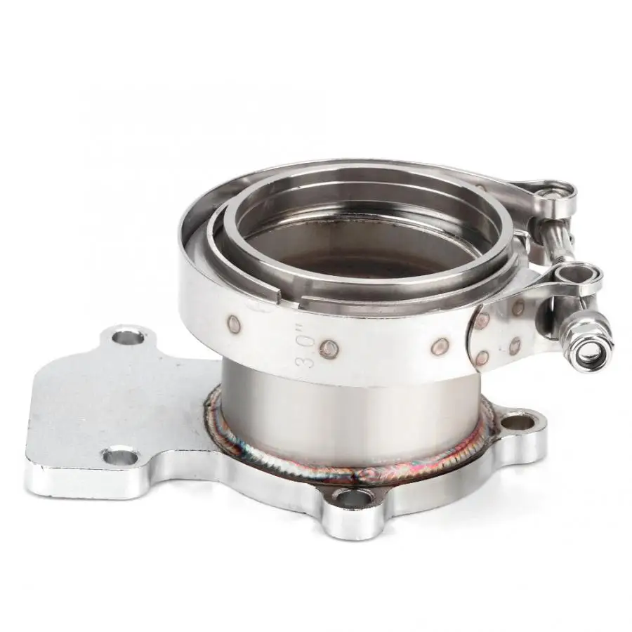 

Выхлопная труба из нержавеющей стали для Holset WH1C HX35 HX35W, фланец для выхлопной трубы с 3 V-образным адаптером, сварка для выхлопной трубы с 3,0 дюй...