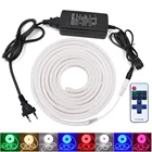 Диммируемая неоновая светодиодная ленсветильник 2835 светодиодовм, гибкая неоновая лента, неоновая вывеска, 12 В постоянного тока, режущая Водонепроницаемая неоновая веревка, освещение s