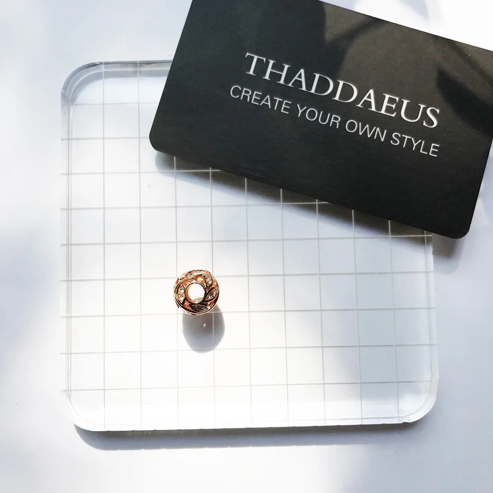 Бусины Tendrils бусины из розового золота и стразы для браслета европейские