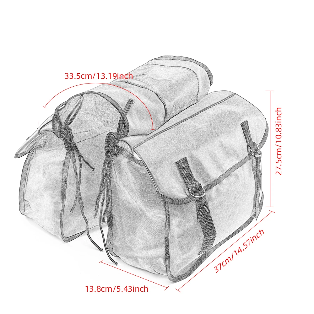 Canvas Motorcycle Saddle Bags Waterproof SaddleBags For Luggage Travel Knight Rider Touring Box |