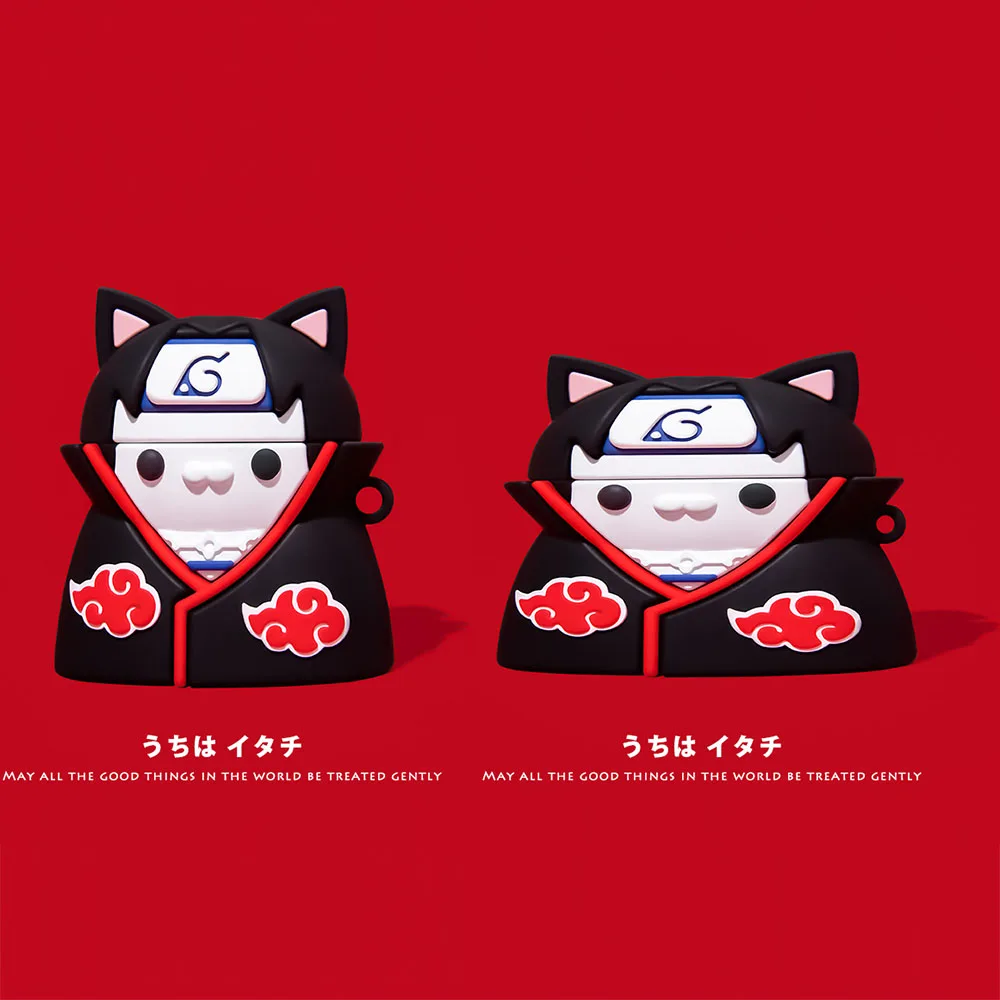 Мягкий силиконовый чехол Naruto Airpods красная женская защитная оболочка Airpodspro милые