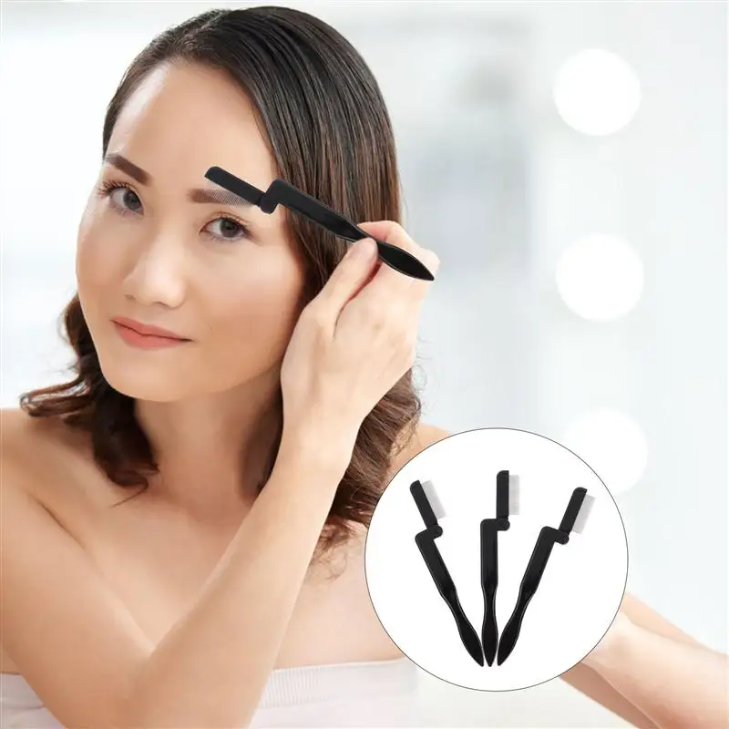 

3pcs Eyebrow Comb Eyelash Brush Comb Foldable Eyelash Mascara Brush Makeup Brush