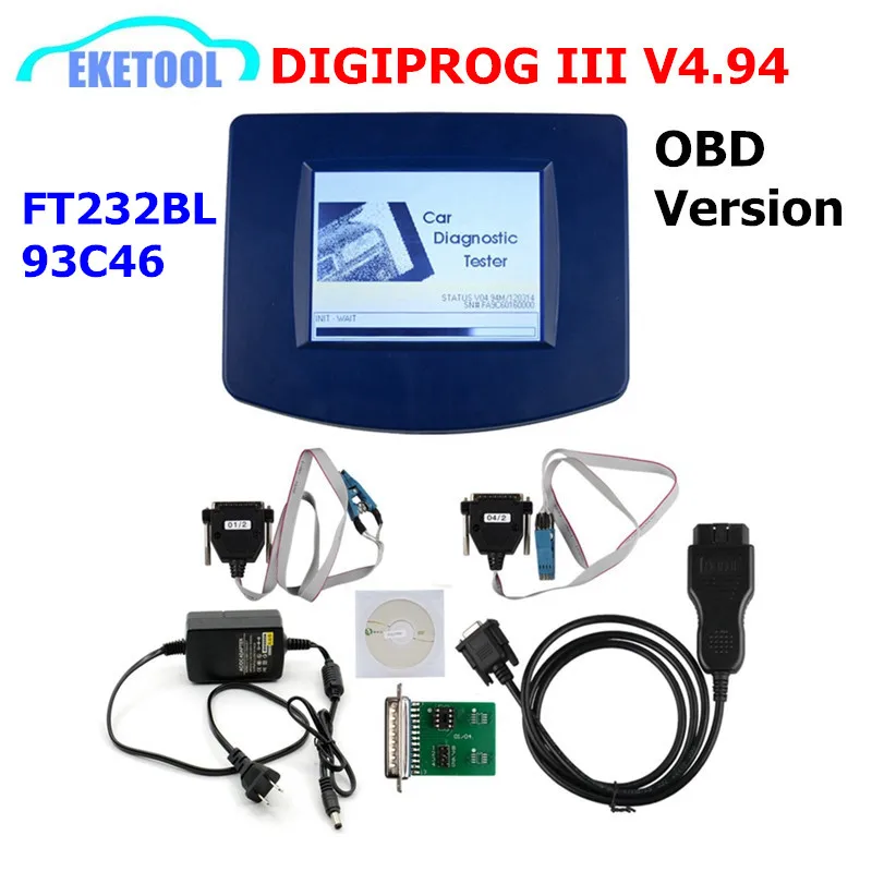 DIGIPROG III V 4,94 OBD Version Entfernungsmesser-programmierer Digiprog 3 Laufleistung Digiprog3 OBD FT232BL & 93C46 DIGIPROG Full Set Kabel
