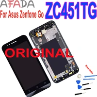 4 5 for asus zenfone go zc451tg lcd display touch screen digitizer assembly with frame 854480 for asus zc451tg touch screen
