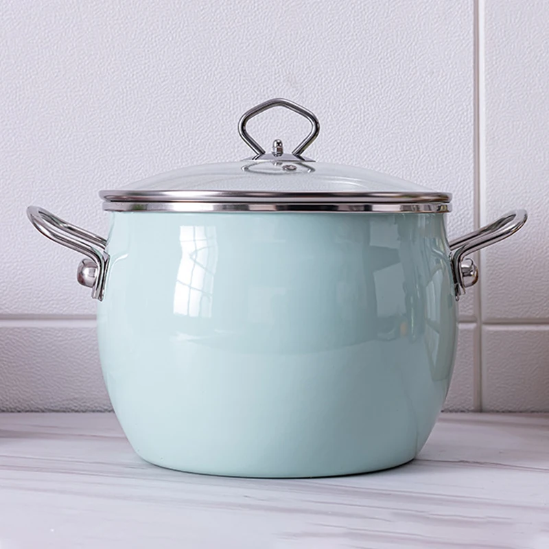 Большой Ёмкость в японском стиле эмали с двойным ушным банки тушенки purplesand