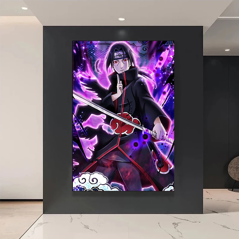 

Japanese Anime Canvas Painting Naruto Uchiha Itachi Wall Posters Art Prints Mural Pictures Children's Room Home Decor Cuadros