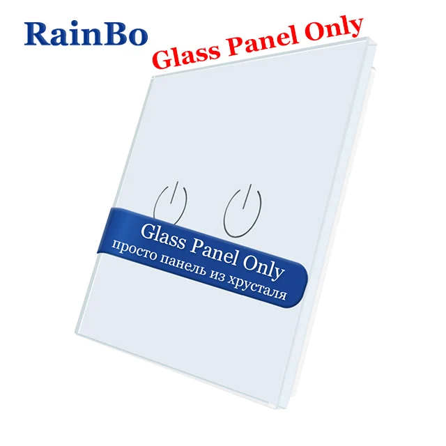 Rainbo Бесплатная доставка Роскошный Crystal White Стекло сенсорный выключатель Панель 80