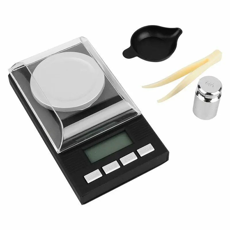 

Mini Pocket 50g 0.001g Milligram Digital Scale LCD Jewelry Gold Herbs Weighing Scales Precision Electronic Scales Lab Balance