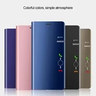 Роскошный зеркальный умный флип-чехол для телефона Samsung Galaxy J2 J4 J5 J6 J7 Prime A41 A21 Note 10 Plus A42 A52 A10, защитный чехол