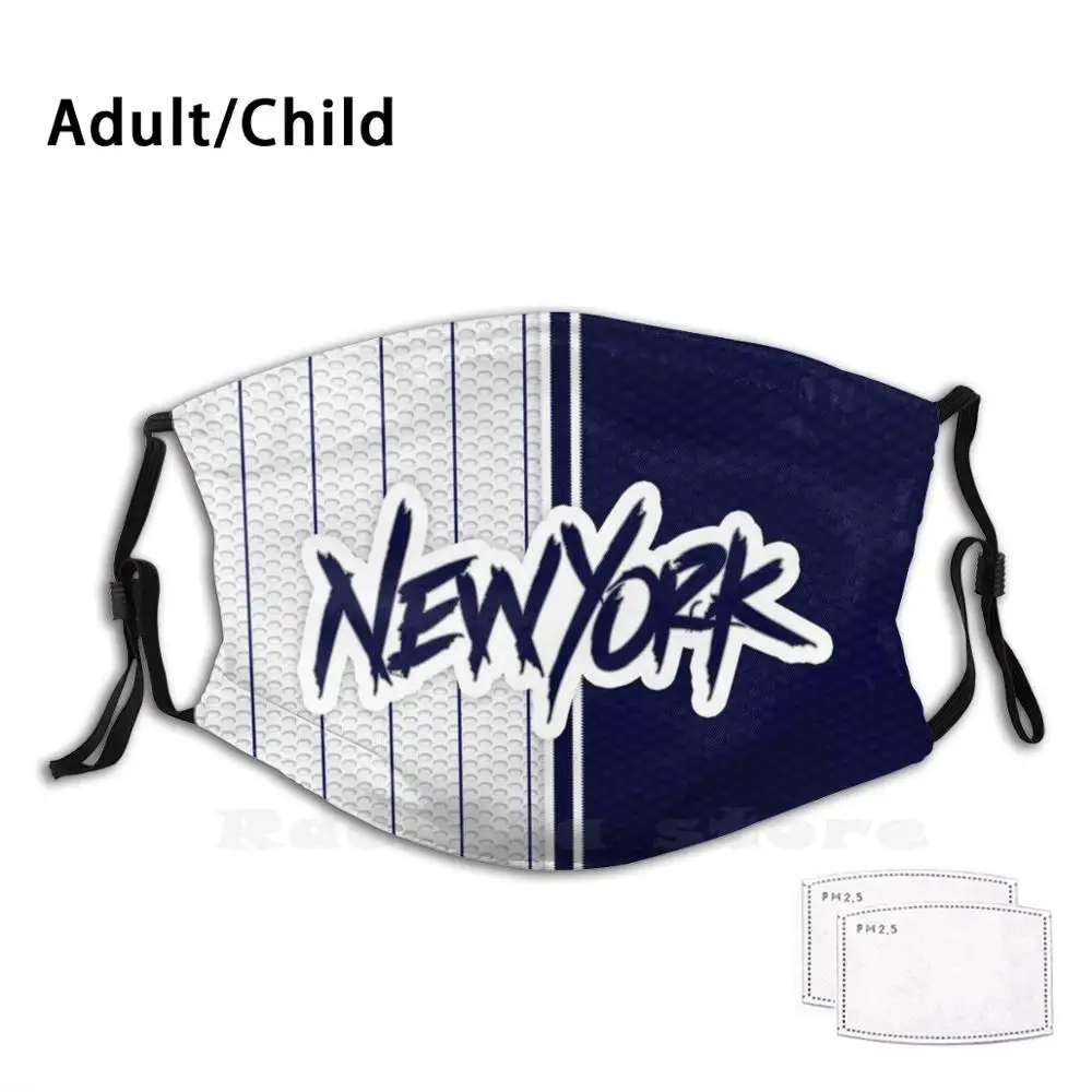 

New York Adult Kids Anti Dust Filter Diy Mask Nwe York Yankees Yanks Bronx Bombers Dark Blue Baseball Sports Kids Fans New