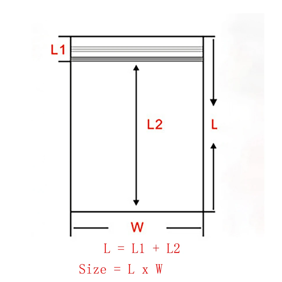 100 шт прозрачный Саше молния само запечатывание Z замок на молнии пластиковые