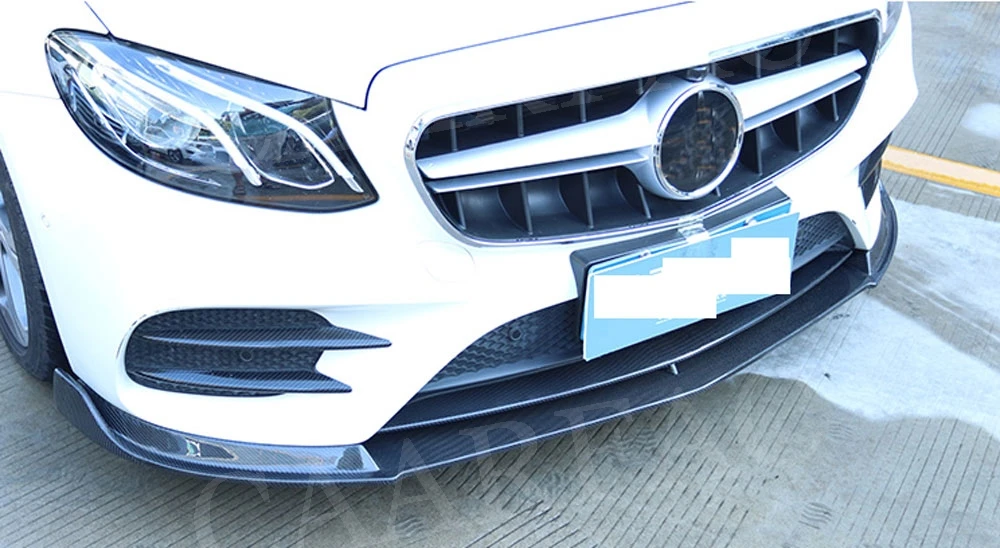 Для Benz W213 Sport E-class E200 E260 E300- карбоновое волокно передний бампер спойлер для губ защита подбородка автомобильный Стайлинг