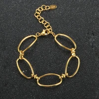 fashion gold plated round link chain bracelets retro chain joint punk bracelet for women fashion bracelet jewelry gift