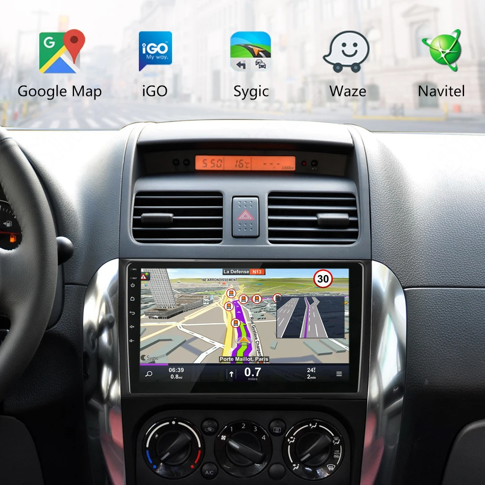 Автомагнитола 9 дюймов 2 + 32 ГБ Android 1 для Suzuki SX4 2006 2007 2008 2009 2010 2011 2012 2013 Din GPS WiFi |