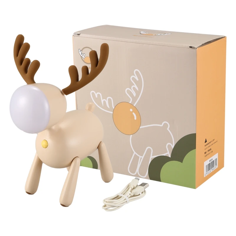 Новинка олень светодиодный ночной Светильник силиконовый чехол с рисунками