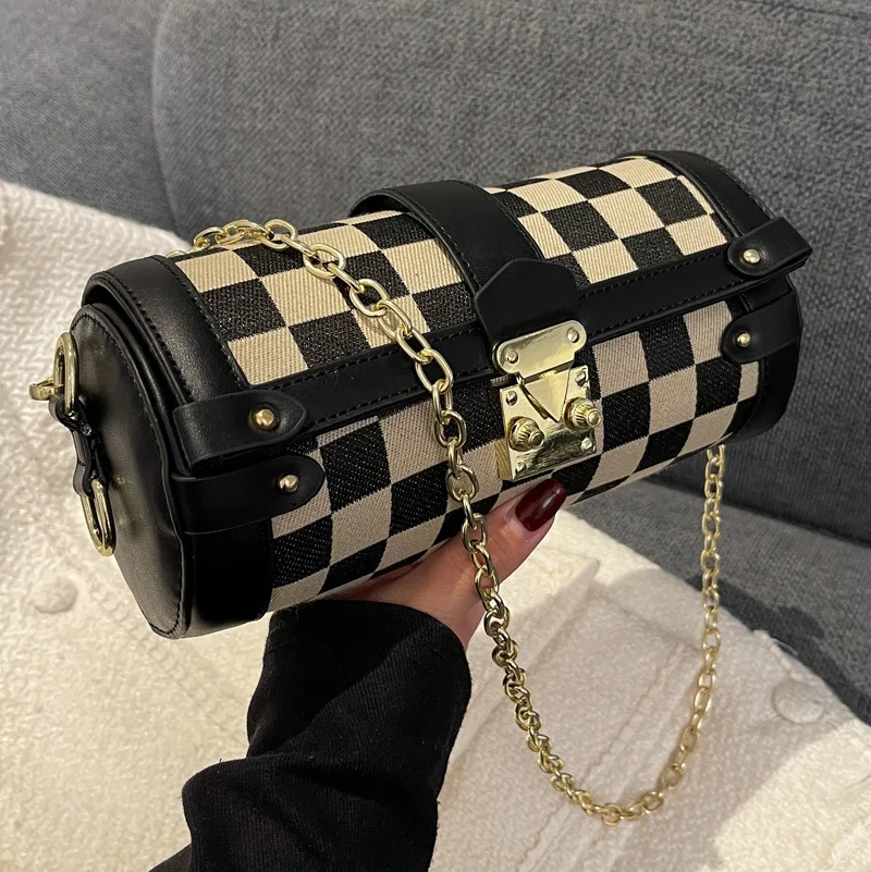 

Small bag handbag 2021 new tide winter fashion chain shoulder inclined shoulder bag ins niche joker cylinder package