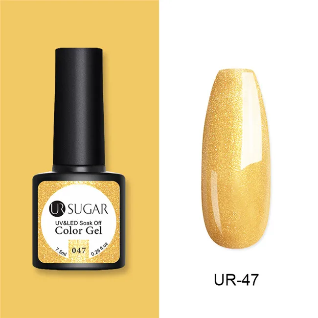 UR-47 Ur Sugar 7,5 мл голографический неоновый гель для ногтей УФ-Гель-лак замачиваемый УФ-Гель-лак Полупостоянный лак УФ-лак - Цвет: UR-47