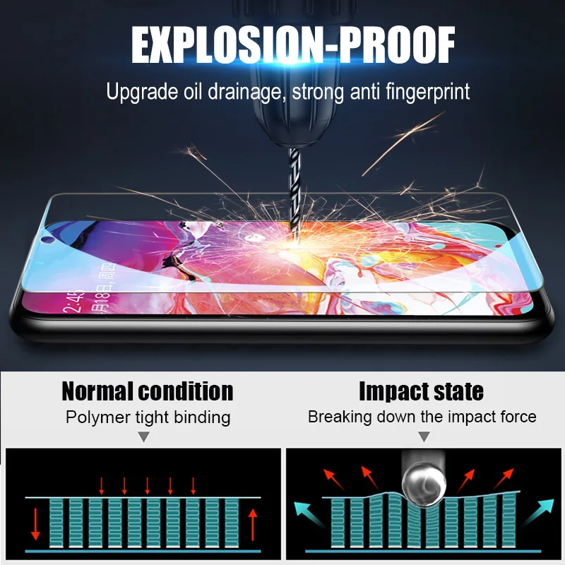 50 шт./лот Взрывозащищенный протектор экрана для Huawei Ascend Honor 30 X10 10 9 8 Lite 9X Pro 9A 8X 8C 8A