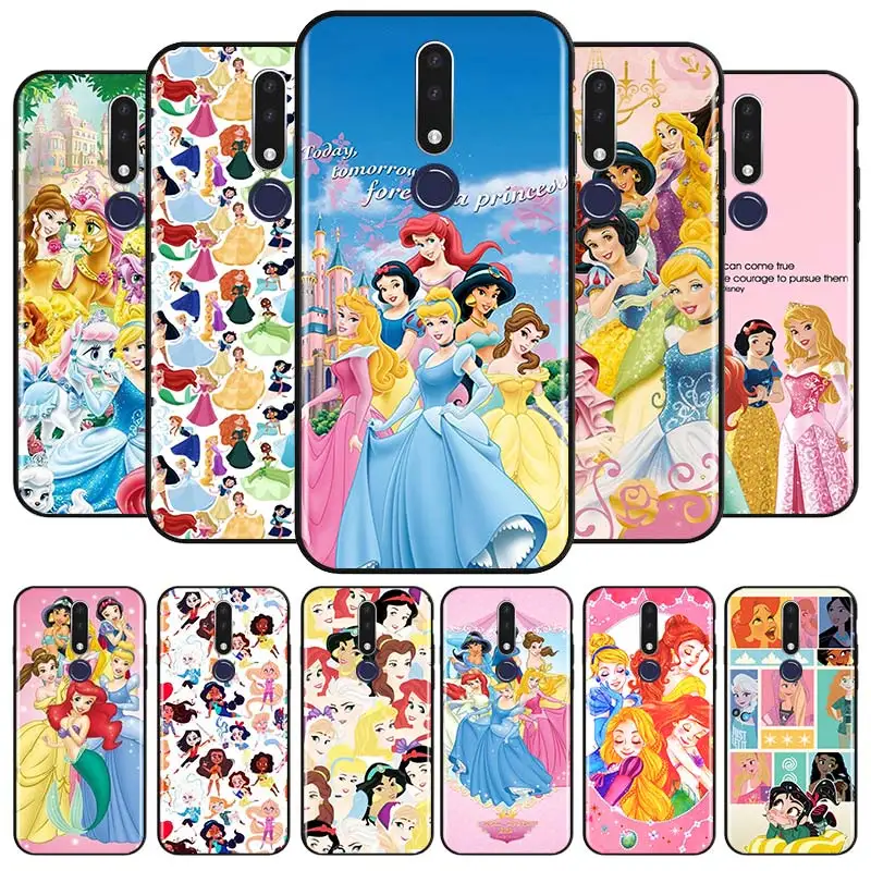 

Disney cute princess For OPPO Realme C17 C12 7i 8i Q3 8 C15 Narzo 20 30 A 7 6 5 2 C11 C3 Pro Black Funda Capa Phone Case