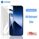 Гидрогелевая пленка SUNSHINE, 50 шт., гибкая антисиняя матовая защитная пленка для экрана всех марок Iphone, 12 листов для режущей машины