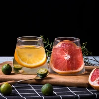 300ml transparent high borosilicate glass cup volcanic shape insulated tea cup juice wine cup single layer cocktail drinking cup