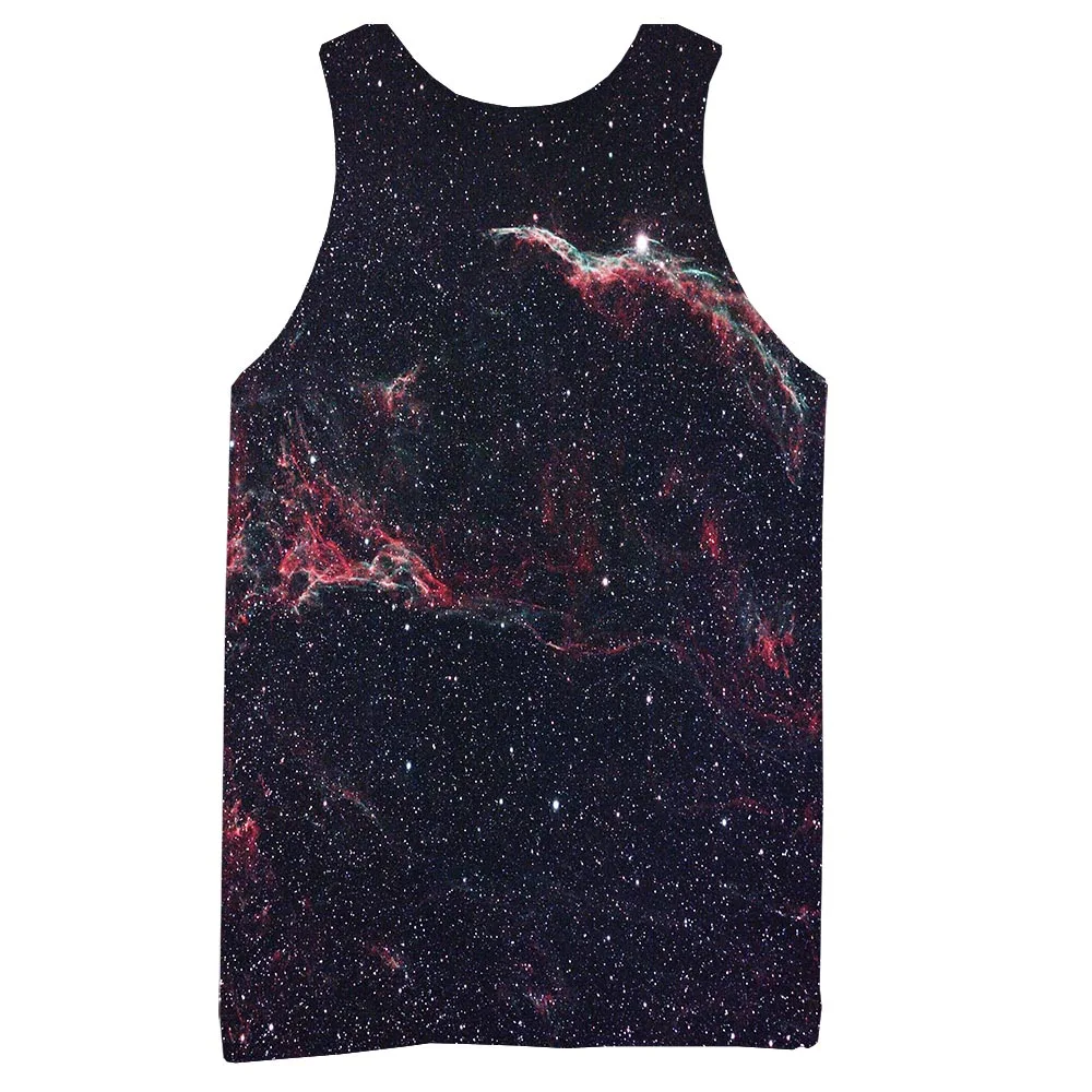 Мужская майка с рисунком 3D из набивной ткани двух изделий: топа галактики