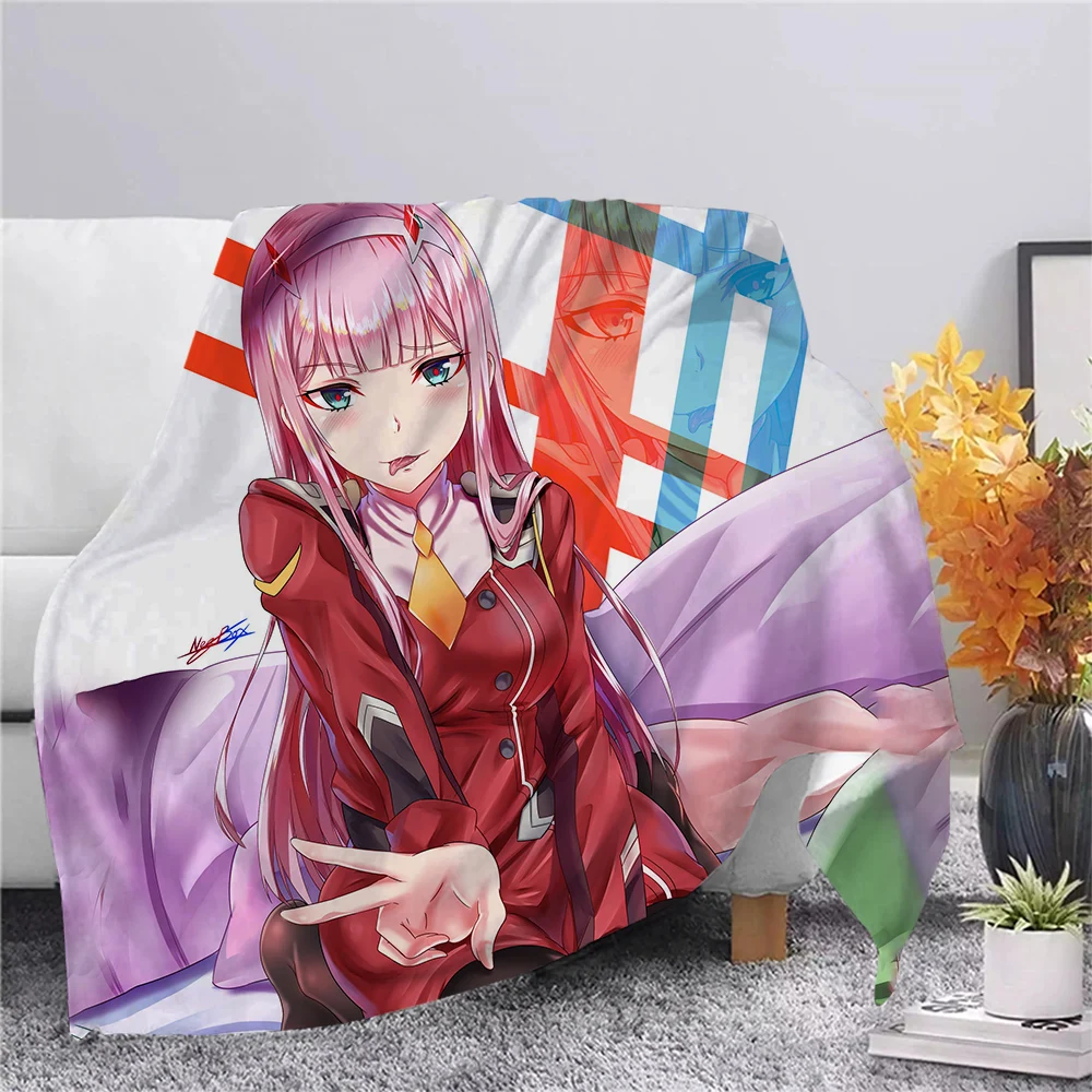 

Теплое фланелевое одеяло с 3D принтом в стиле аниме Darling In The FranXX, одеяло из искусственной кожи, одеяло, одеяло