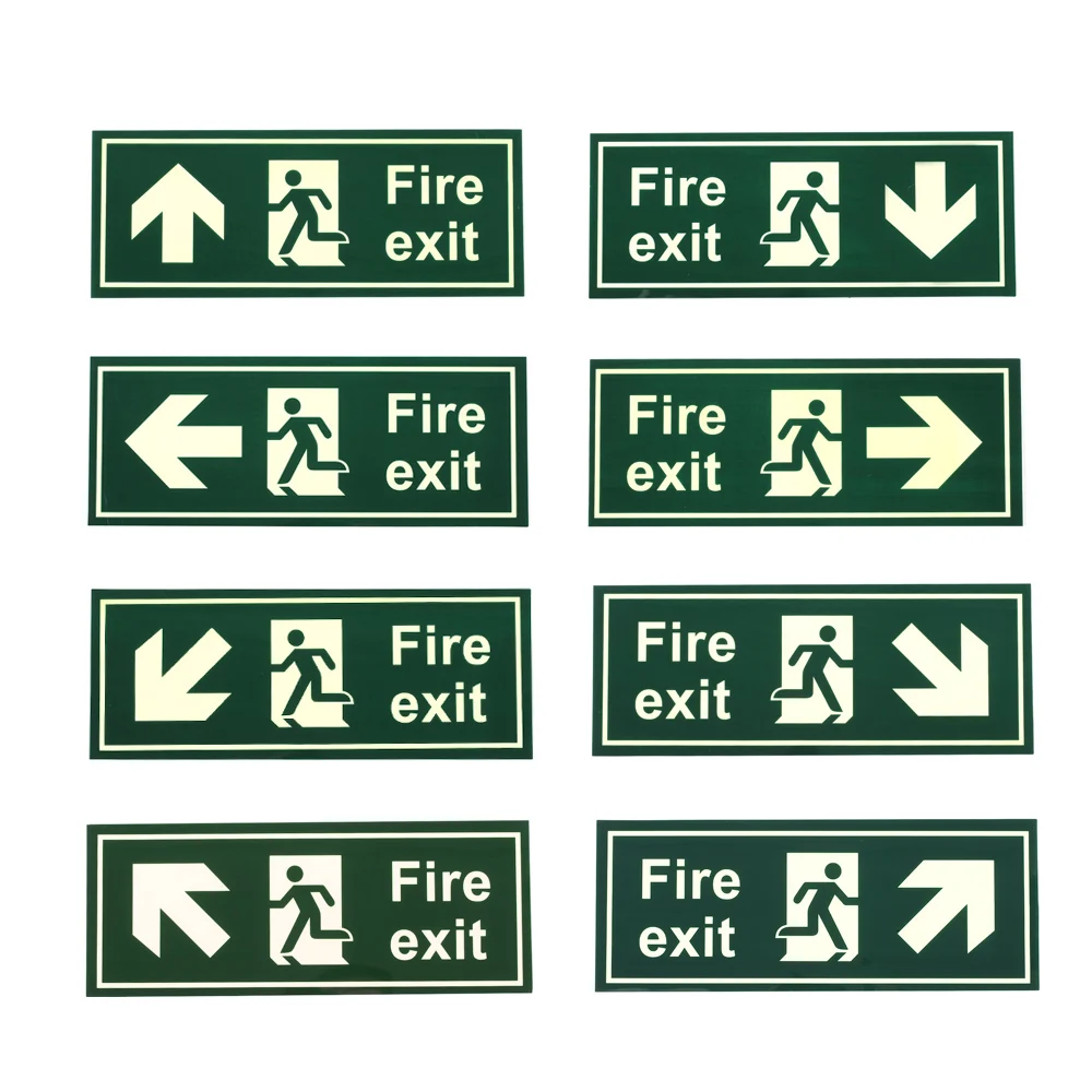 

Знак пожарной безопасности для выхода, 8 шт., световые указатели Предупреждение для лестницы Холл отеля, подвала, торгового центра
