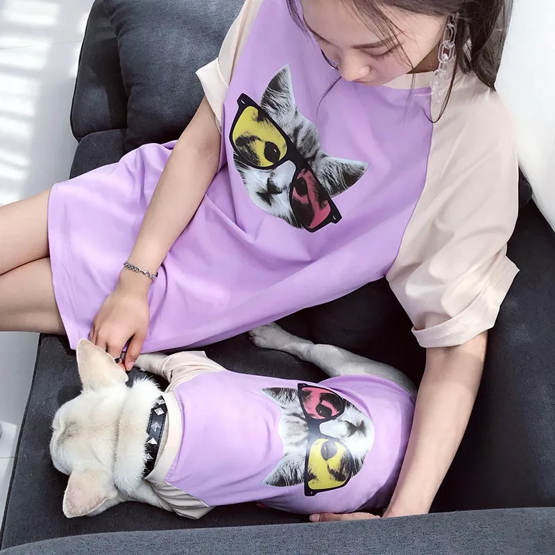 Летняя одежда для домашних животных Костюм маленьких средних собак Футболка с