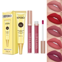 2pc velvet matte lip tint pen lipstick lip gloss waterproof long lasting pencil collagen eye cream for women makeup cosmetic
