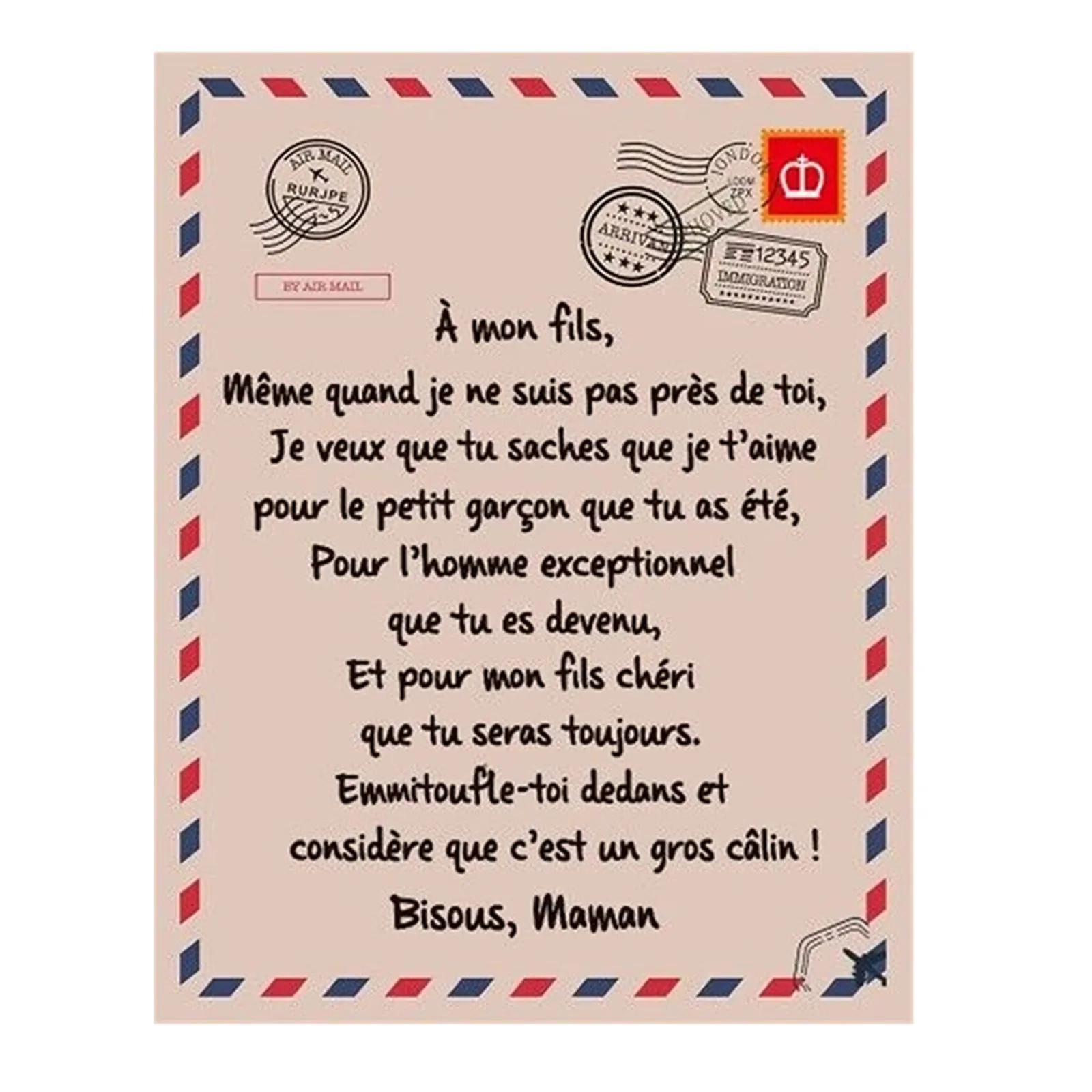 

Premium Blanket to My Daughter Son Durable High Quality Comfortable for Home REME889