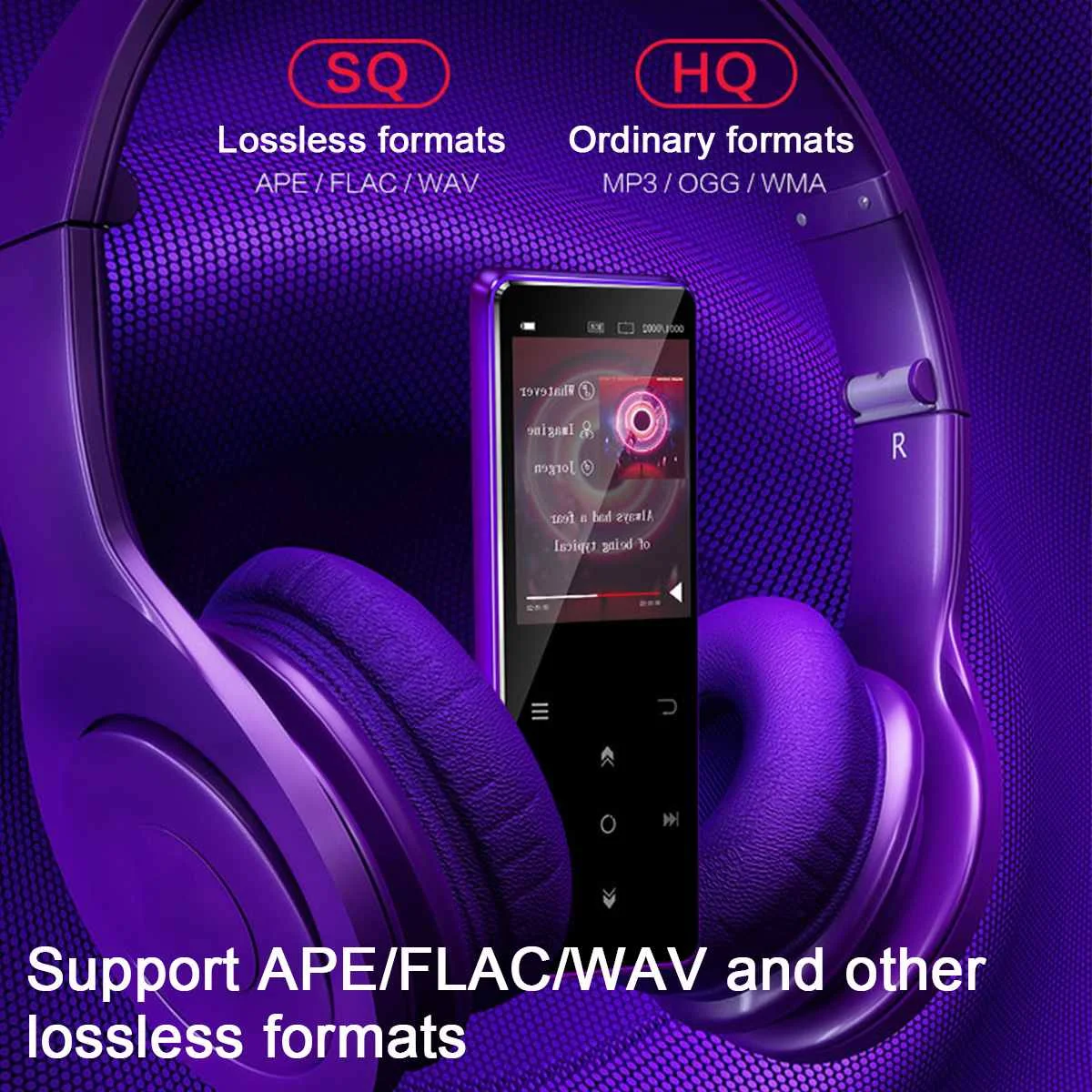 Mp3-плеер 2 4-дюймовый HD сенсорный экран IPX4 водонепроницаемый музыкальный bluetooth