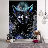 art illustration tapestry wall hanging colorful bohemian hippie tapestry psychedelic witchcraft art room decoration yoga mat