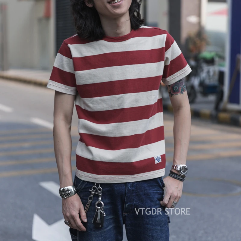 Не в наличии 2 дюймов Широкие полоски плотный Для Мужчин's футболки тюрьмы Стиль