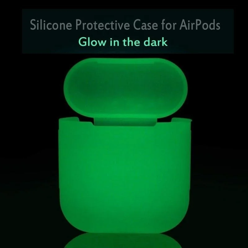 Силиконовый чехол для AirPods ночная подсветка дополнительная защита аксессуары