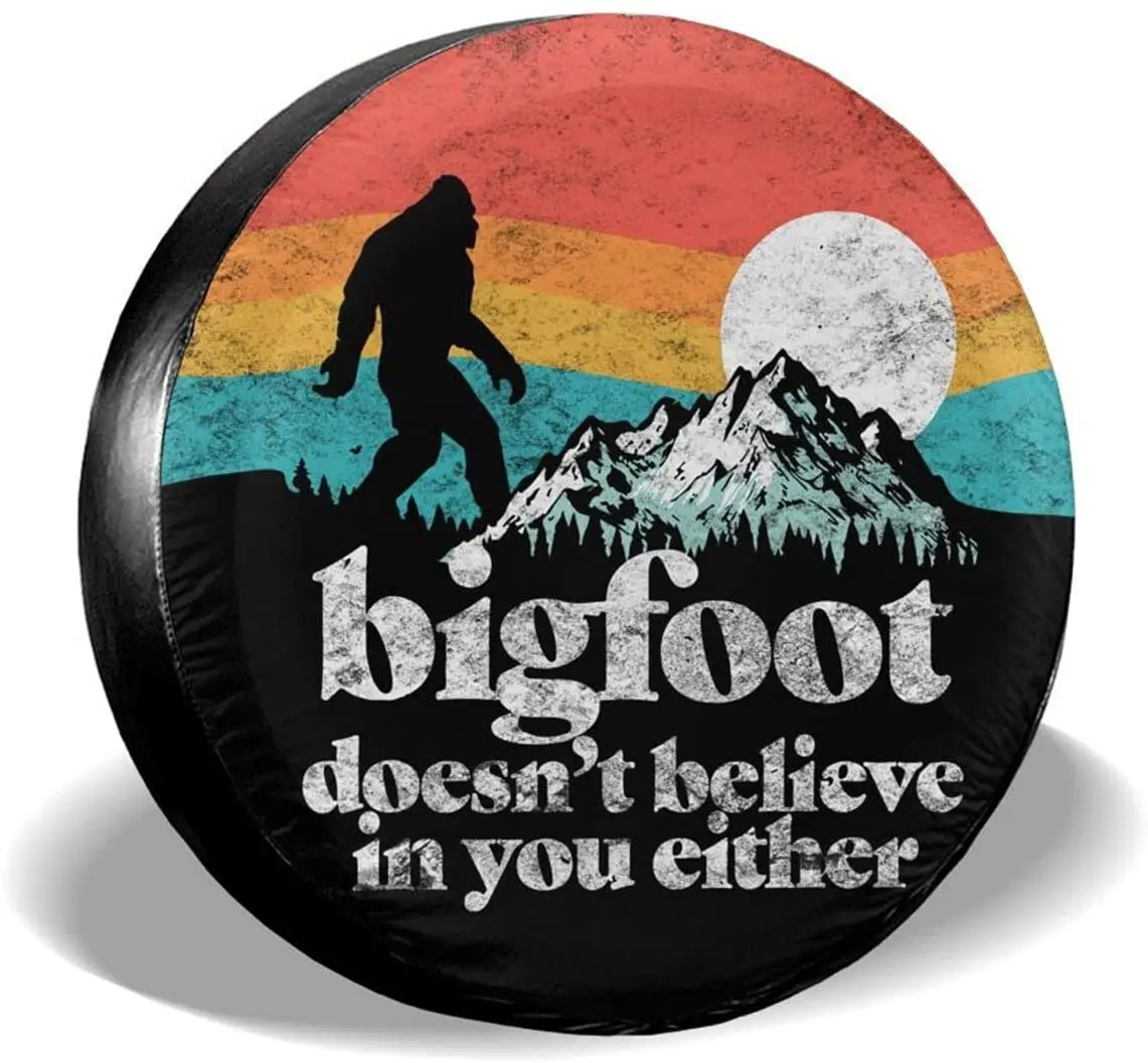 

cozipink Bigfoot Doesn't Believe in You Either Spare Tire COVER CAR Wheel Protectors Weatherproof Universal for Trailer Rv SUV