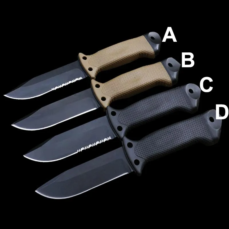 Mengoing Военный нож для выживания с фиксированным лезвием ножи титановым покрытием