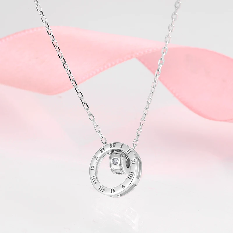 Аутентичные 100% Серебро 925 пробы европейские классические круглые часы стиль